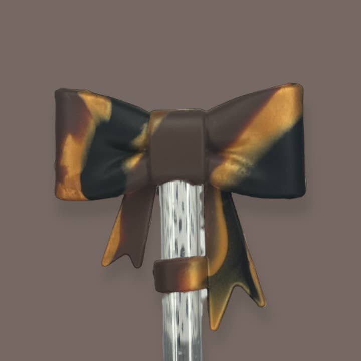 Coffee Blend | Bow | Straw Topper 10mm for wholesale by Sip n' Style Shop Co.