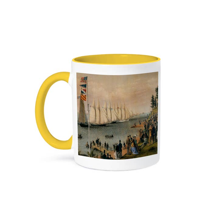 3dRose - Wholesale Coffee Mug - 3dRose, The New York Yacht Club Regatta by Charles Parsons and Lyman Atwater, Mug