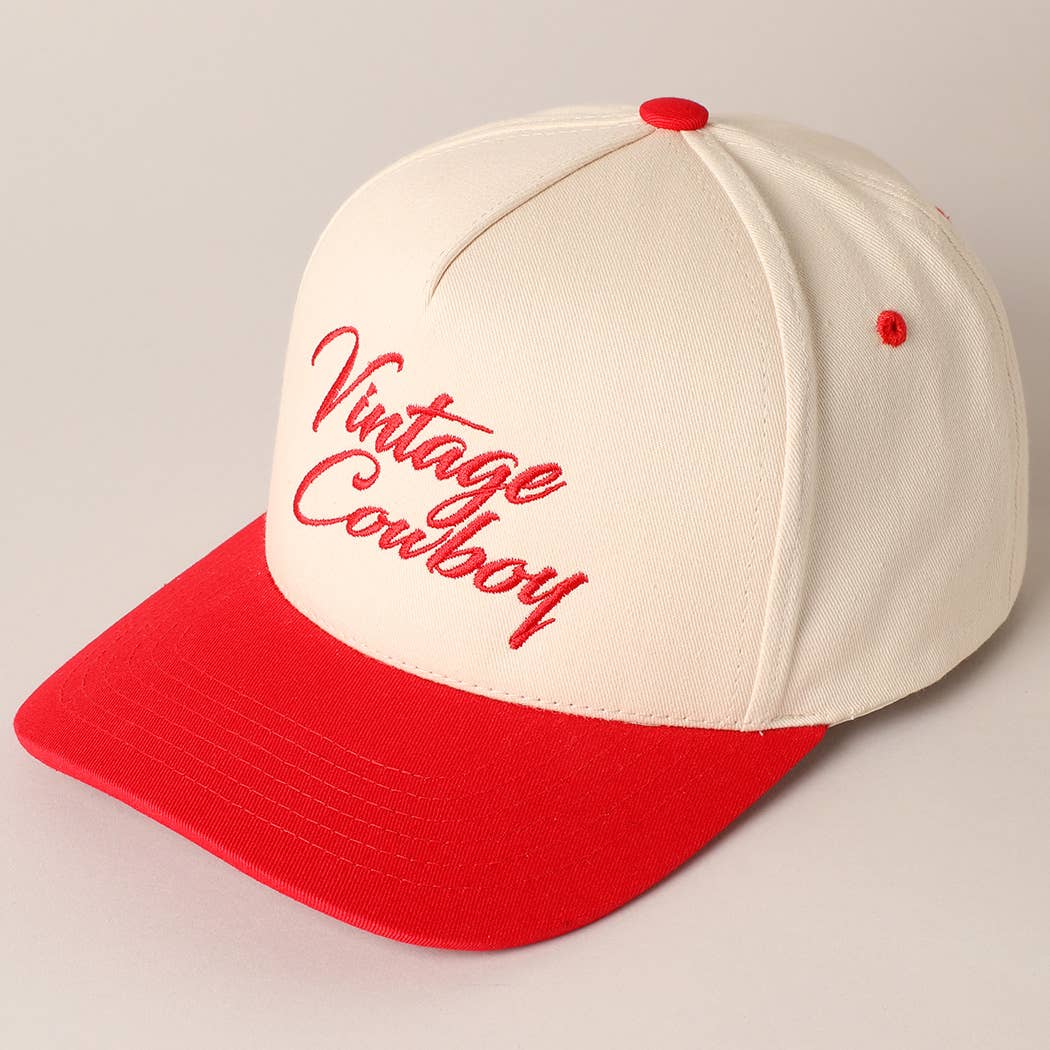Fashion City – wholesale Baseball cap – Unisex – Vintage Cowboy Embroidery Two Tone Baseball Cap12