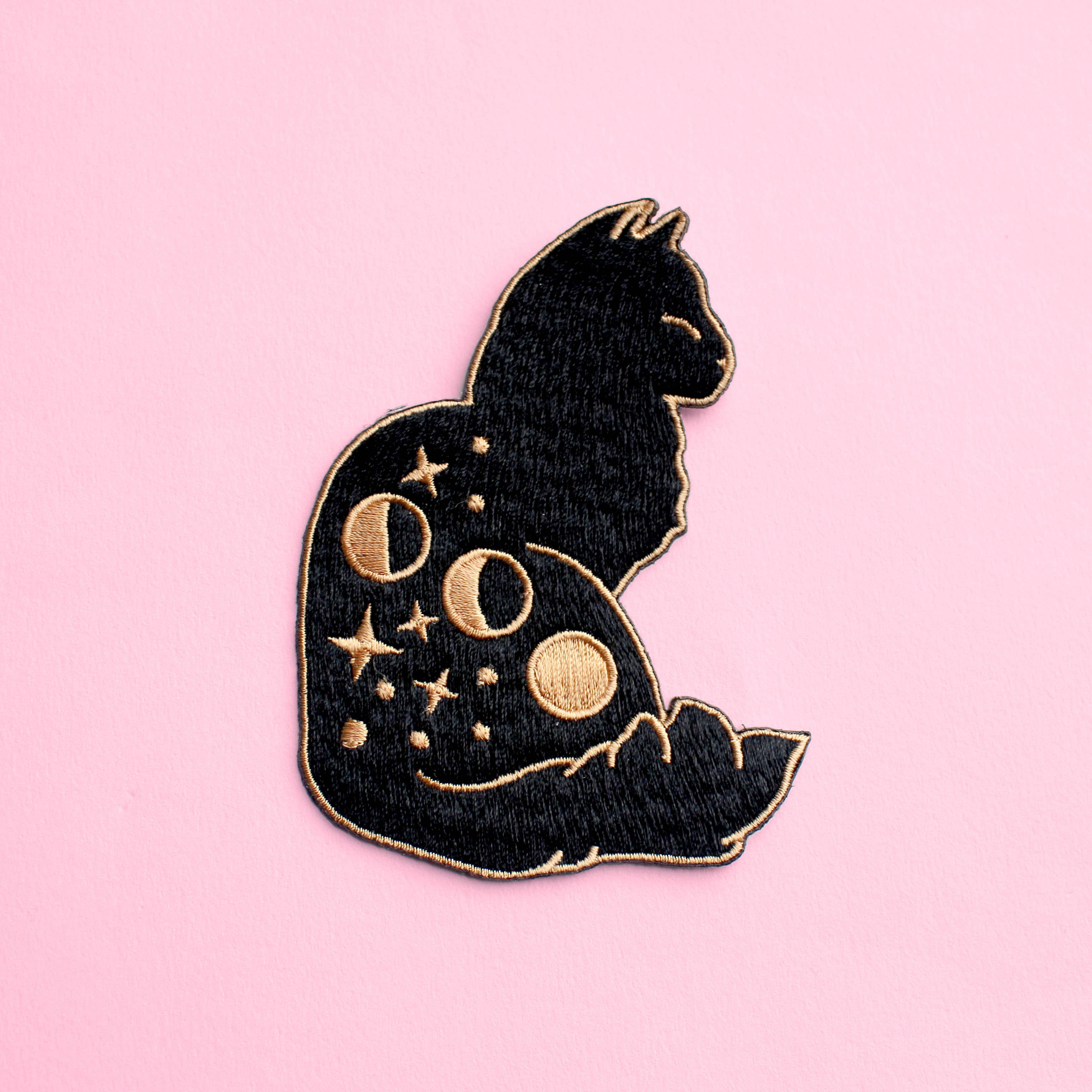 Glitter Punk – wholesale Patch – Celestial cat embroidered iron-on patch3