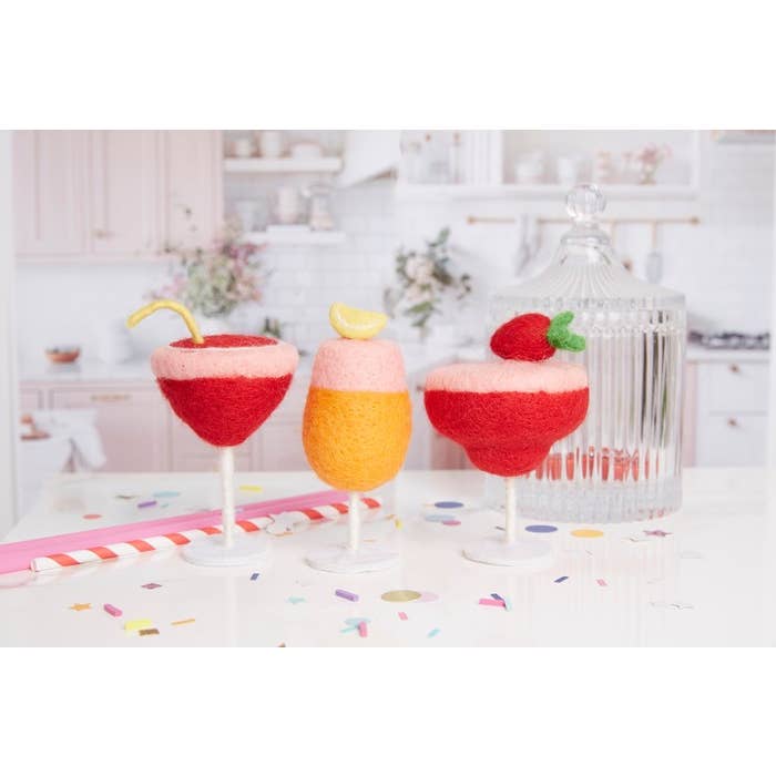 West Design Products - Wholesale Craft Sewing Kit - Simply Make Needle Felting Kit, Cocktails Set2