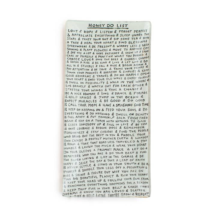 Sugarboo & Co - Wholesale Decorative Plate/Dish/Bowl - Honey Do List Small Rectangle Decoupage Plate 8.5" x 4" 8.5" x 4"0