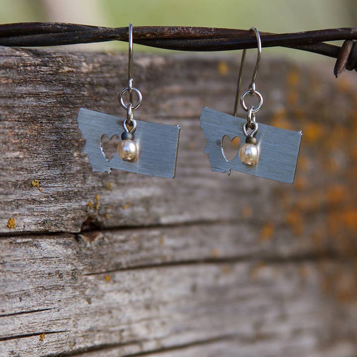 In Love with Montana Pearl Montana Earrings for wholesale by Cool Water Jewelry