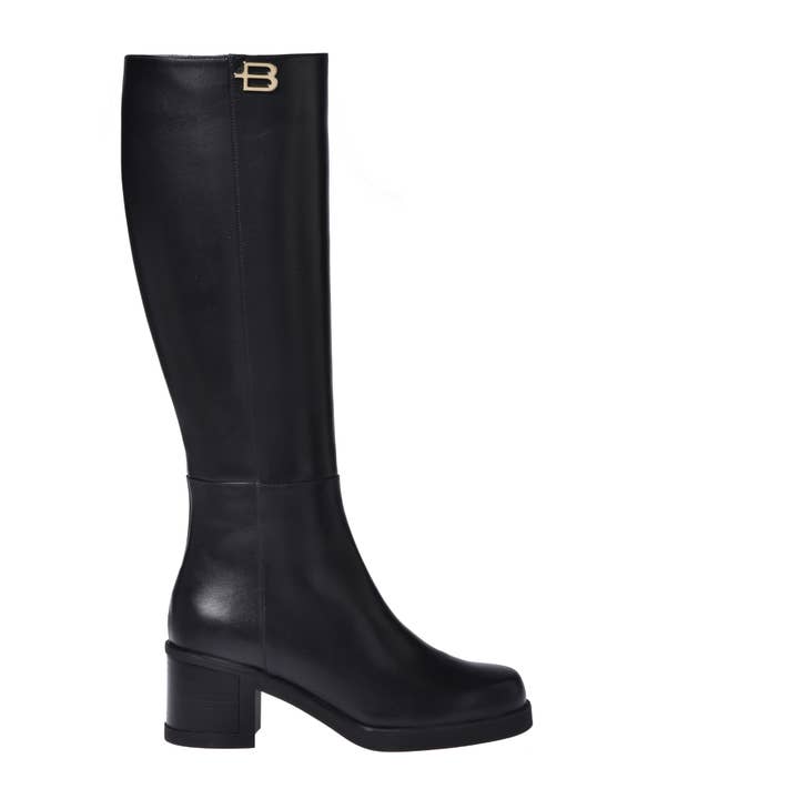 Baldinini Black Leather Boot for wholesale by Baldinini