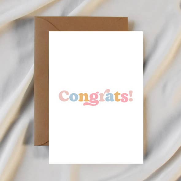 Congrats Card for wholesale by Party Collective