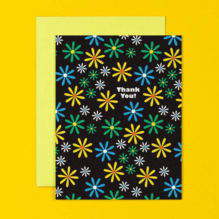 Thank You Wildfleurs • Wildflowers Pattern Thank You Card for wholesale by My Darlin'