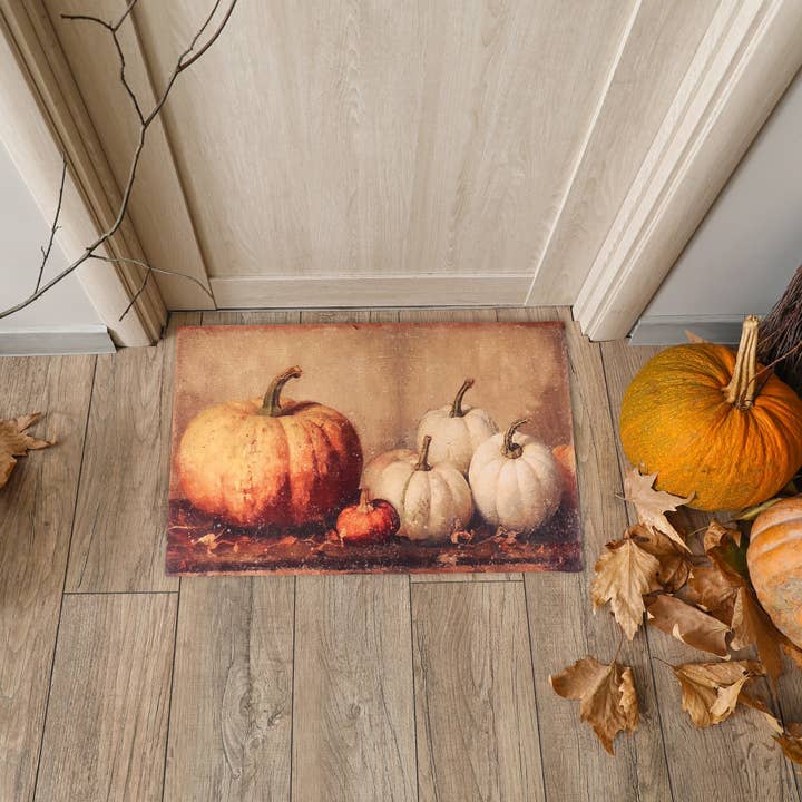 Primitives by Kathy - Wholesale Floor Mat - Pumpkin Still Life Rug3
