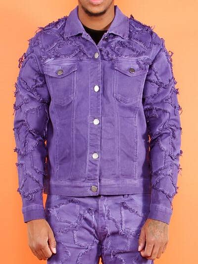 508 Maze Spijkerjack Purple Wash voor wholesale door Cooper 9