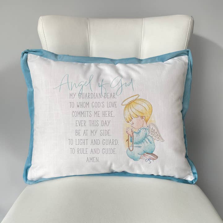 Pillow - Blue Guardian Angel (Pre-order Arriving Fall 2026) for wholesale by Nola Tawk