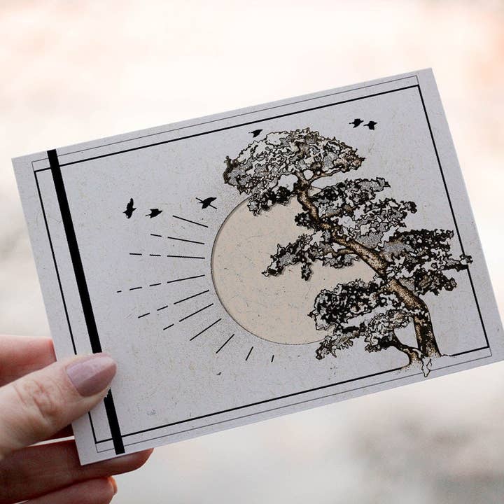 Yugen Bonsai – wholesale Everyday greeting card – Bonsai Theme Greetings Card | A6 Landscape | Soft-Touch Feel