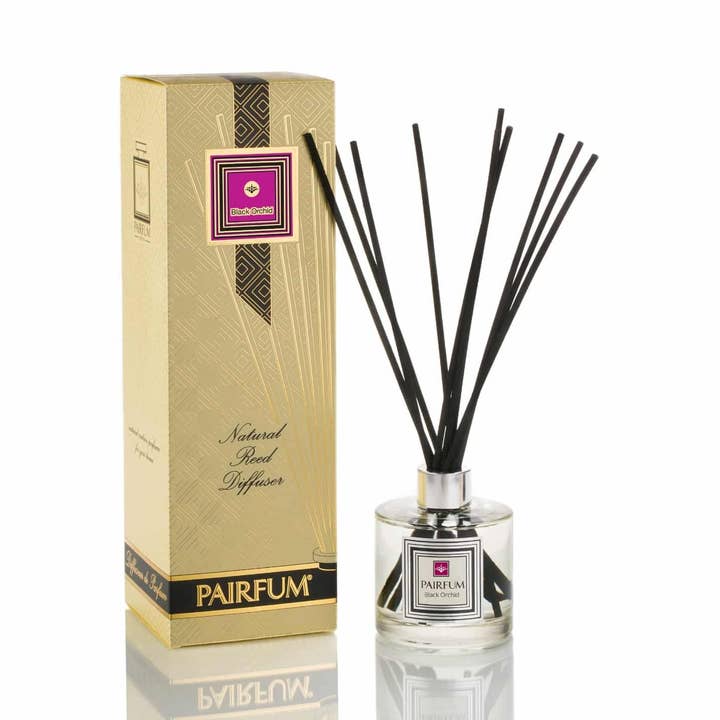 Reed Diffuser Tower | Large Room Diffuser - Black Orchid for wholesale by Pairfum London