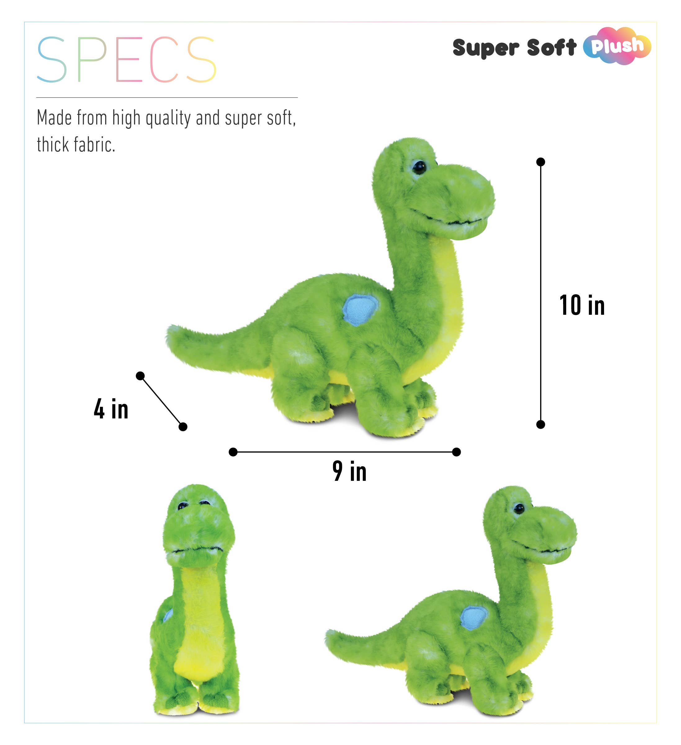 Cota Global - Wholesale Stuffed/Plush Toy - Kids & Baby - Super Soft Plush - Green Dinosaur2