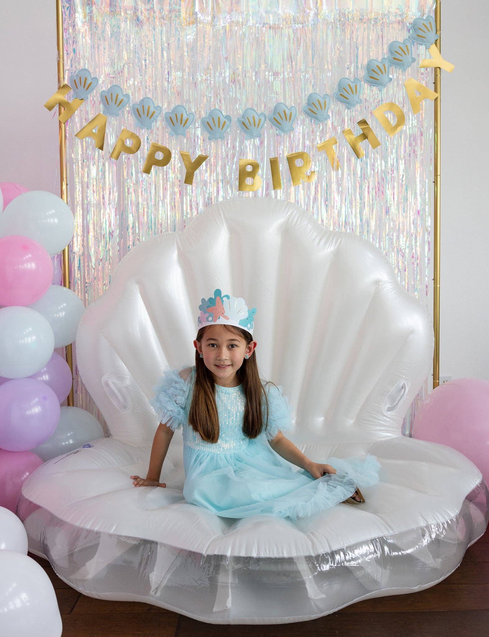 My Mind’s Eye - Wholesale Party Sign/Banner - PLMER03 - Mermaid Happy Birthday Puffy Felt Banner3