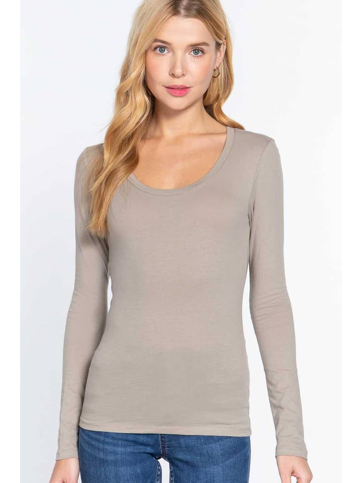 Vanilla Monkey - Wholesale Knit Top - Women's - Long Sleeve Scoop Neck Basic Top30