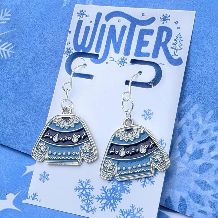 Bad Apple Designs - Wholesale Dangle earrings - Ugly Christmas Sweater Earrings | Funny Holiday Jewelry4