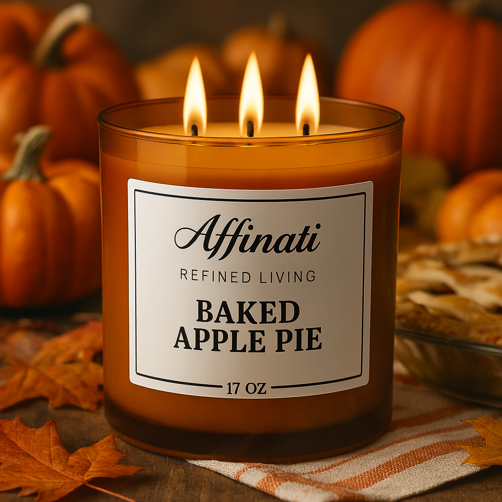Affinati - Wholesale Jar/Filled Candle - 3-Wick Baked Apple Pie Candle2