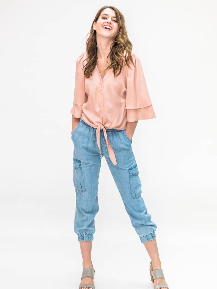 Pantalon de jogging taille smock pour la vente par Given Kale