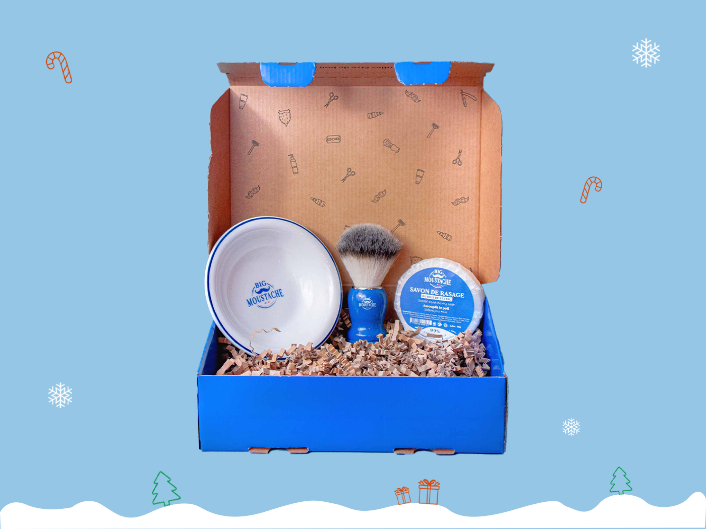 BIG MOUSTACHE - Wholesale Shaving Set/Kit - Men's - Old fashioned shaving set 4BM001104