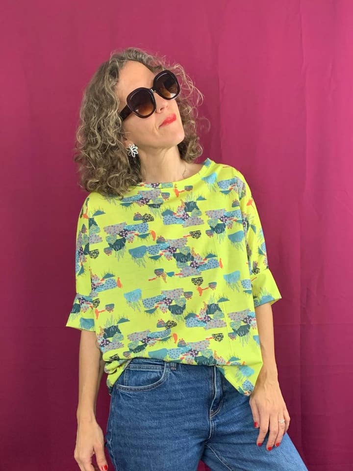 Bond T-shirt - Print Eden Yellow voor wholesale door La Compiano