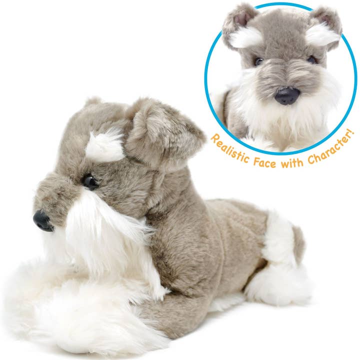 VIAHART Toy Co. - Wholesale Stuffed/Plush Toy - Kids & Baby - Siegfried The Schnauzer | 7 Inch Stuffed Animal Plush