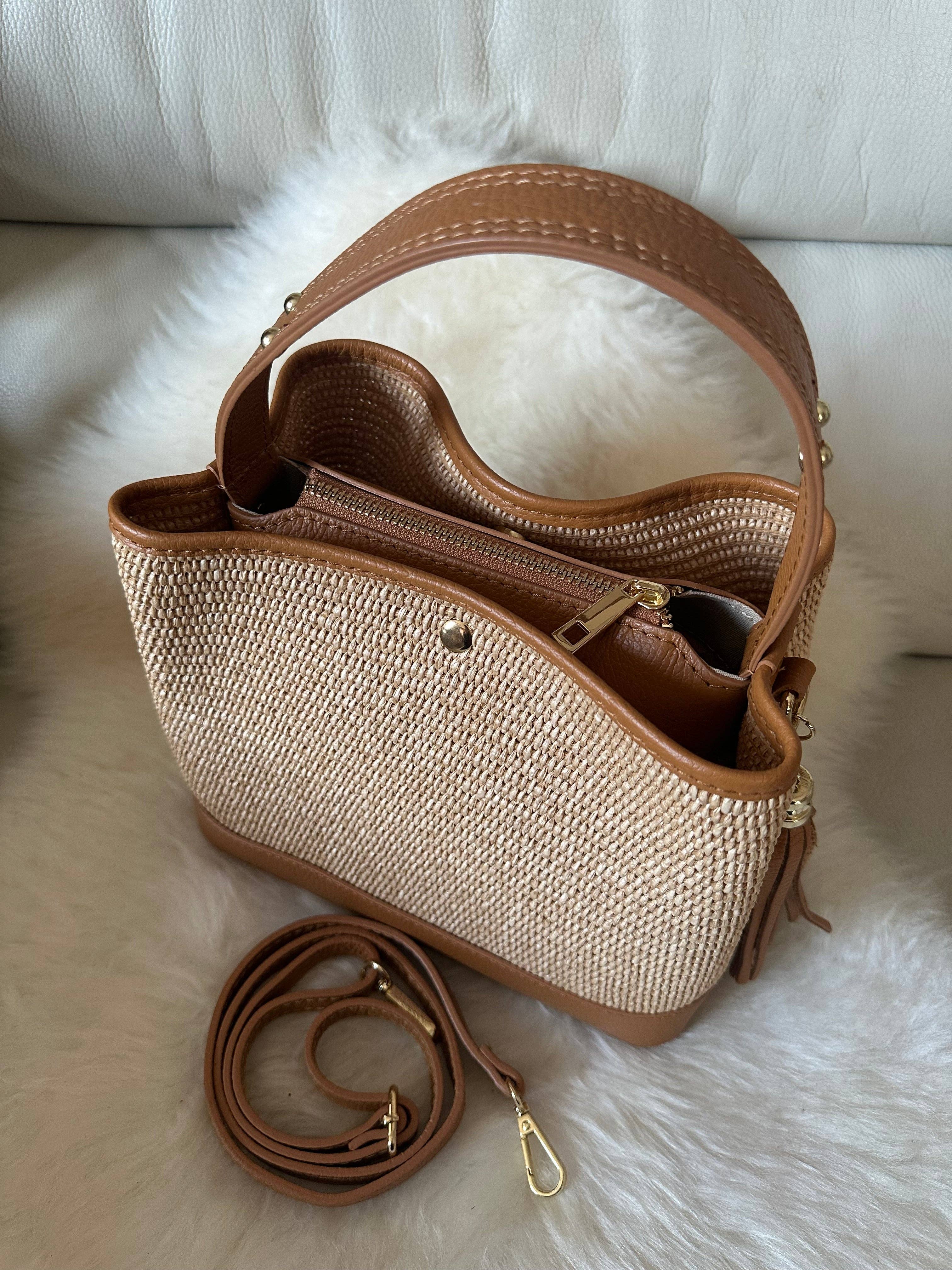 Zhade - Wholesale Top Handle Bag - Women's - LOLA - raffia bucket9