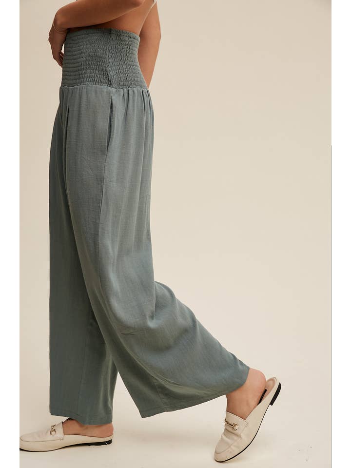 Listicle - Wholesale Pants - Women's - Smocked Waist Wide Leg Pants
Smocked Waist Wide Leg Pants
17