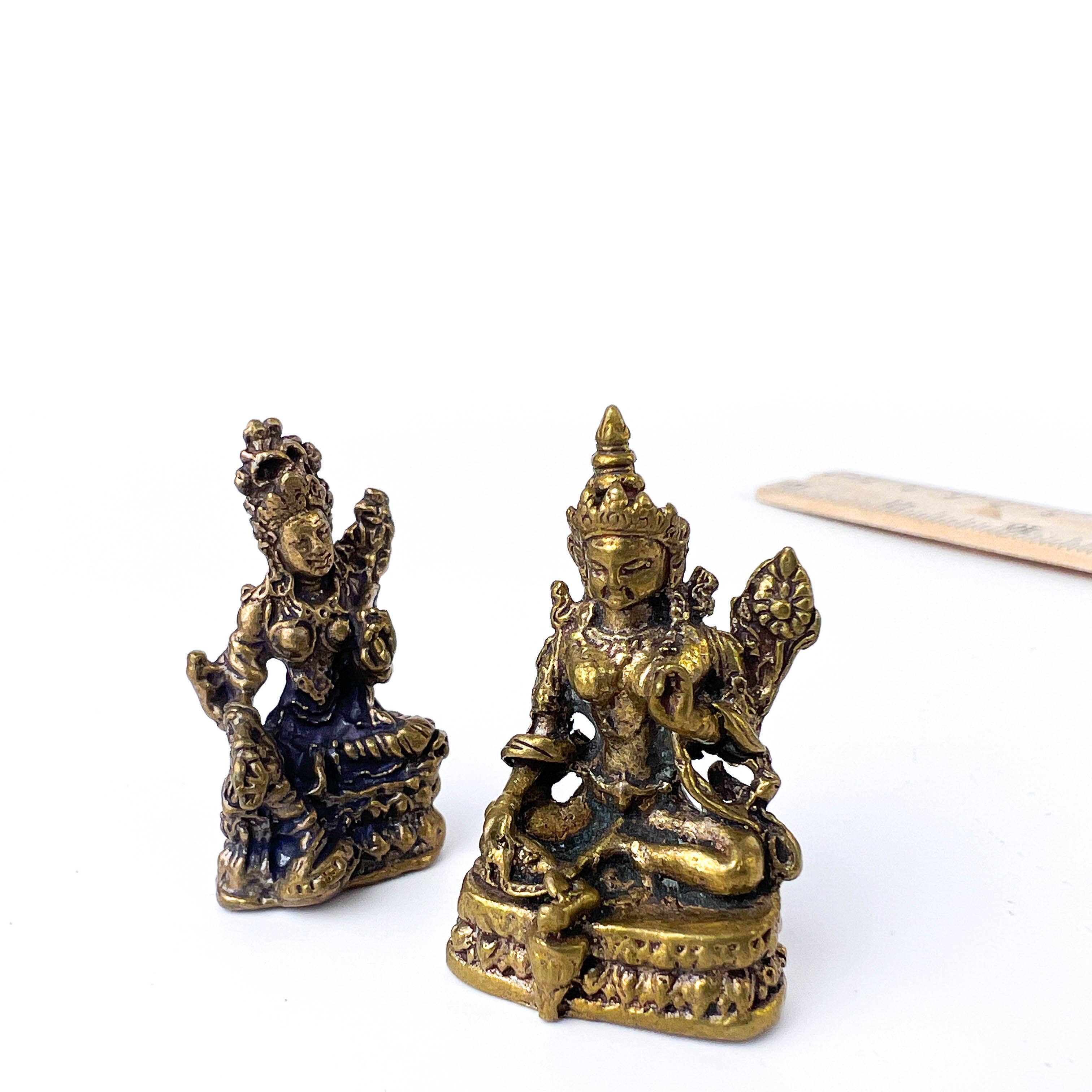 GREENROOTS USA LLC - Wholesale Decorative Figurine - 1-2" Sitting Tara Mini Statue (Assorted Designs)2
