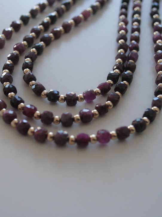 Natural Ruby Necklace for wholesale by Gioielli By Gabriella