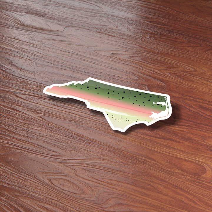 Sentinel Supply – wholesale Sticker – Rainbow Trout North Carolina Sticker - NC Fishing Decal2
