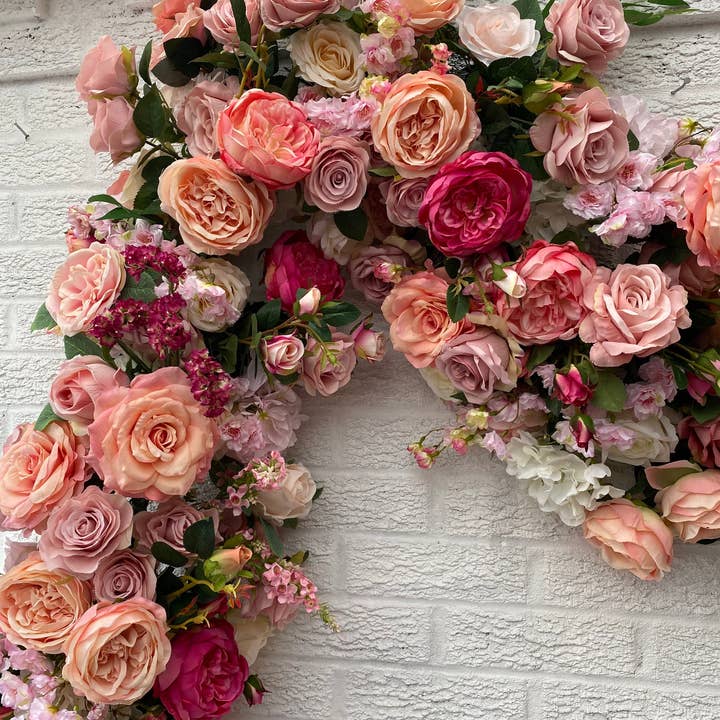 IVY CRUZ - Wholesale Bunting/Garland - Pink Flower Garland, Blush Pink Flower Garland, Pink Flower