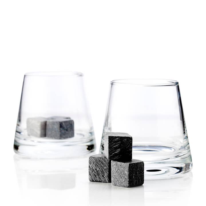 Viski - Wholesale Cocktail/Liquor Glass - Glacier Rocks® Soapstone Cubes and Tumblers Set of 82