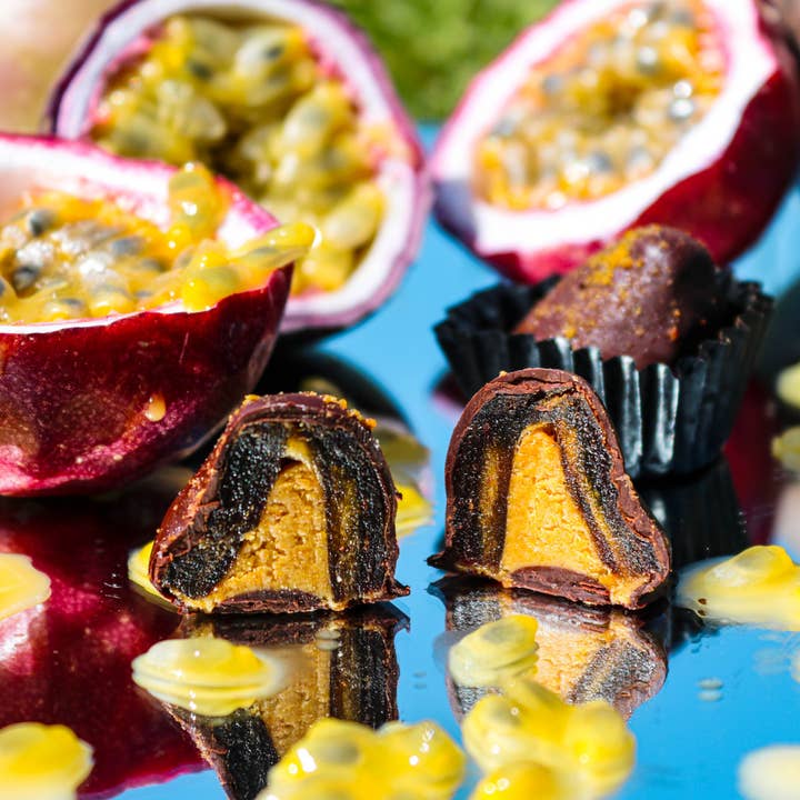 djoon - Wholesale Chocolate Covered Sweets - Date Pralines: Passion Fruit Madness (Organic)2