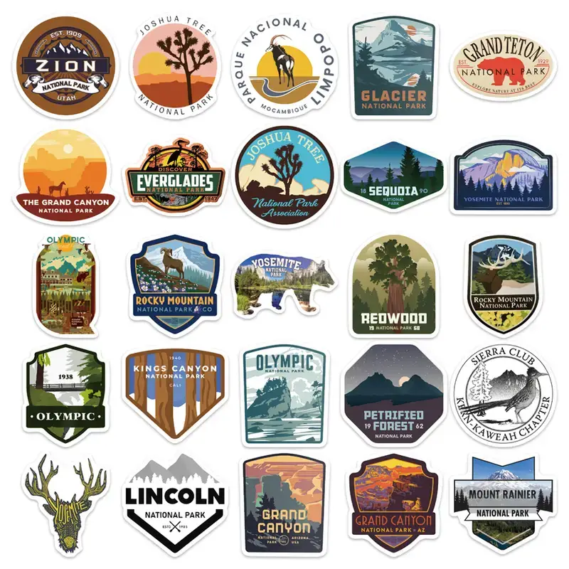 Magnifique Hearts - Wholesale Sticker - National Parks Stickers Stationery Journaling Accessory 50pc1
