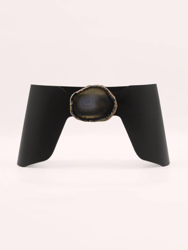 Ceinture Caleta Noire - Agate Naturelle pour la vente par Ecue