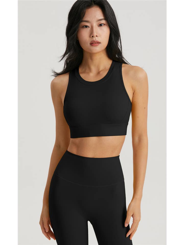 91thelabel - Vente Brassière de sport – femme - Soutien-gorge de sport à dos ouvert Merida Lycra® à coupe moulée20