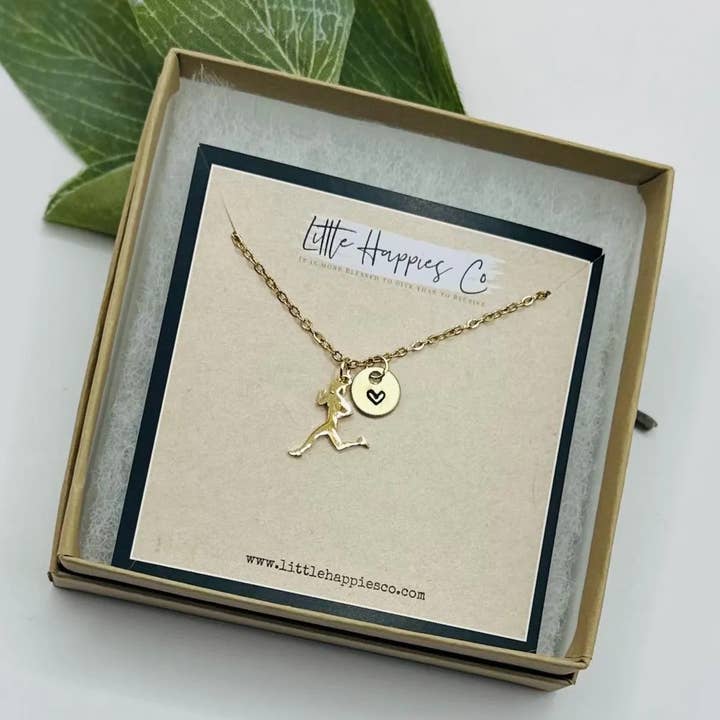 Little Happies Co - Wholesale Pendant/Charm Necklace - Personalized Runner Gift | Track & Field Team Gifts for Girl0