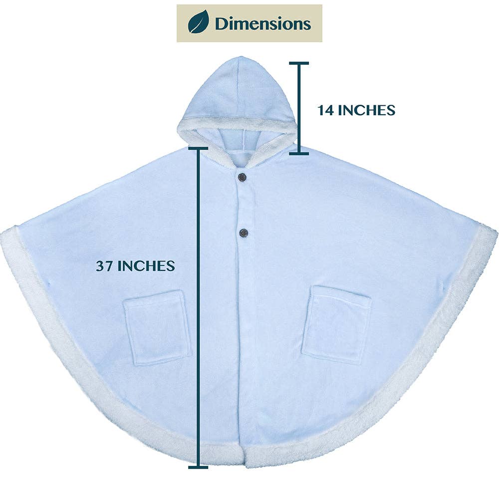 Pavilia – wholesale Poncho – Women's – Angel Wrap Hoodie Sherpa Poncho Blanket100