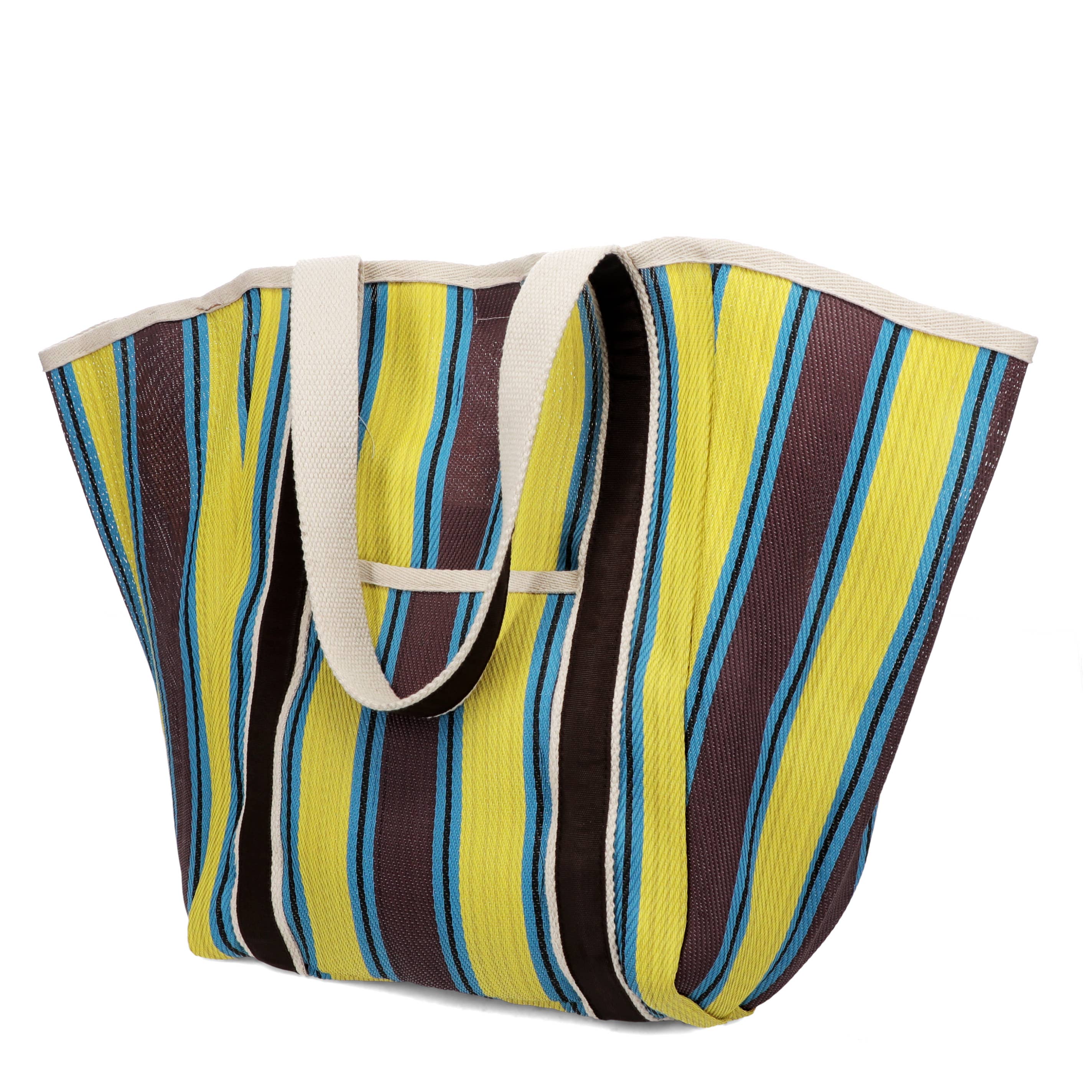 Rex B2B - UK – wholesale Tote bag – Unisex – Recycled woven tote bag - Brown, yellow, teal1