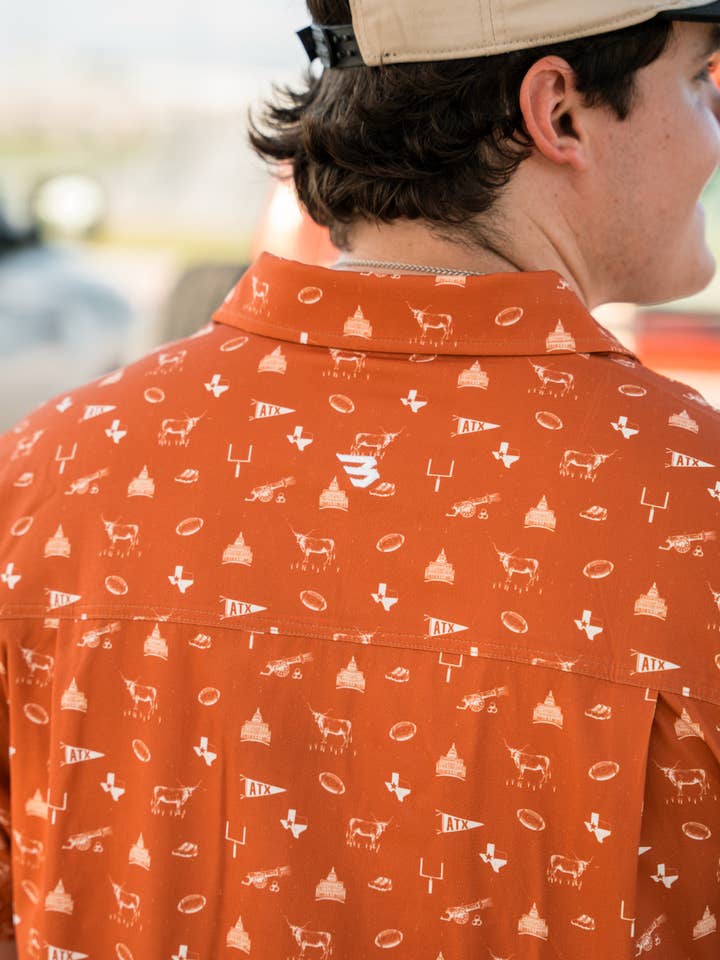 BURLEBO - Wholesale Button Down Shirt - Men's - Performance Button Up - Gameday In Austin