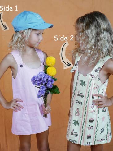 Tiki-jurk – Omkeerbaar (Twee jurken in één) voor wholesale door Lokal Folk - Reversible Kidswear