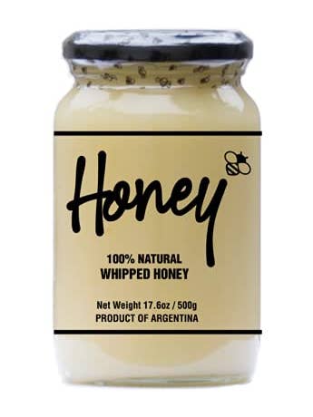 17.6 oz Whipped Honey in glass jar for wholesale by Mekor LLC