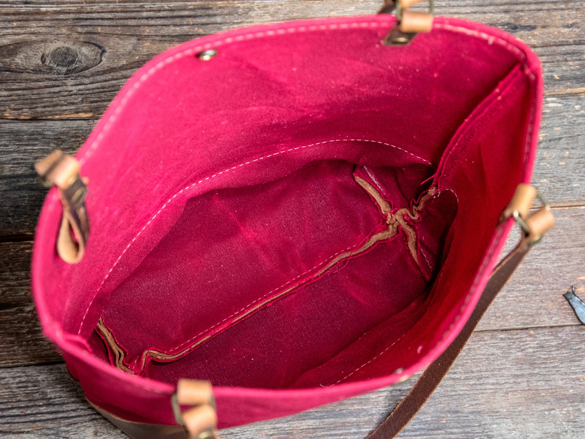 In Blue Handmade - Wholesale Tote Bag - Women's - Essential Waxed Canvas and Leather Tote with Options2