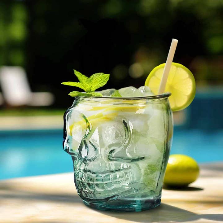 Couronne Co. - Wholesale Drinking Glass/Cup - 15 Oz Sugar Skull Tumbler