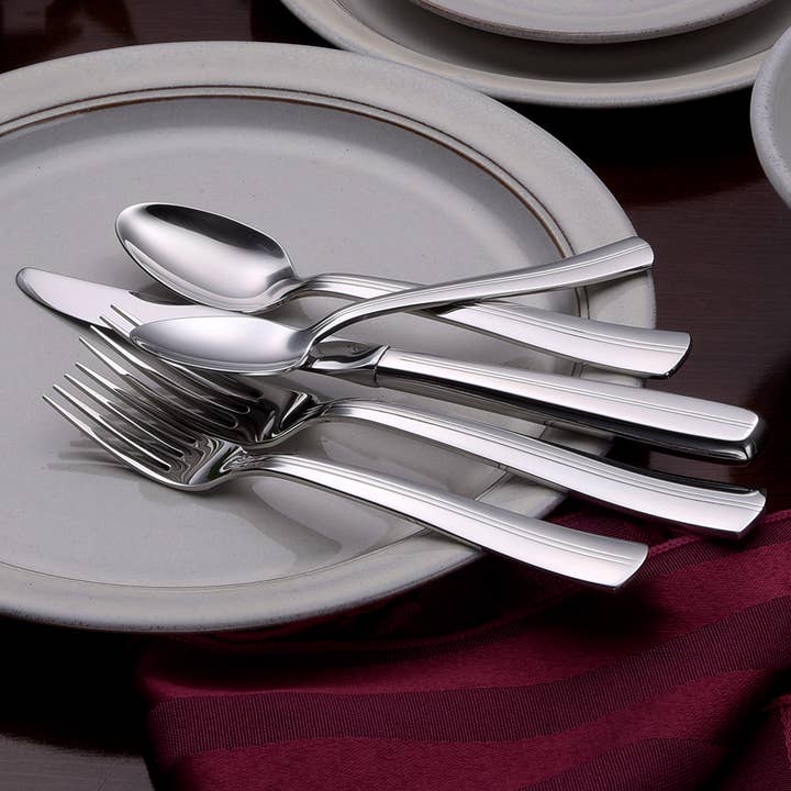 Cedarcrest Flatware 5pc Place Setting Made in USA for wholesale by Liberty Tabletop
