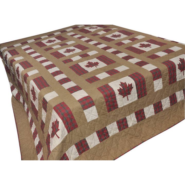 Canadian Maple King Size Quilt for wholesale by Woven Magic