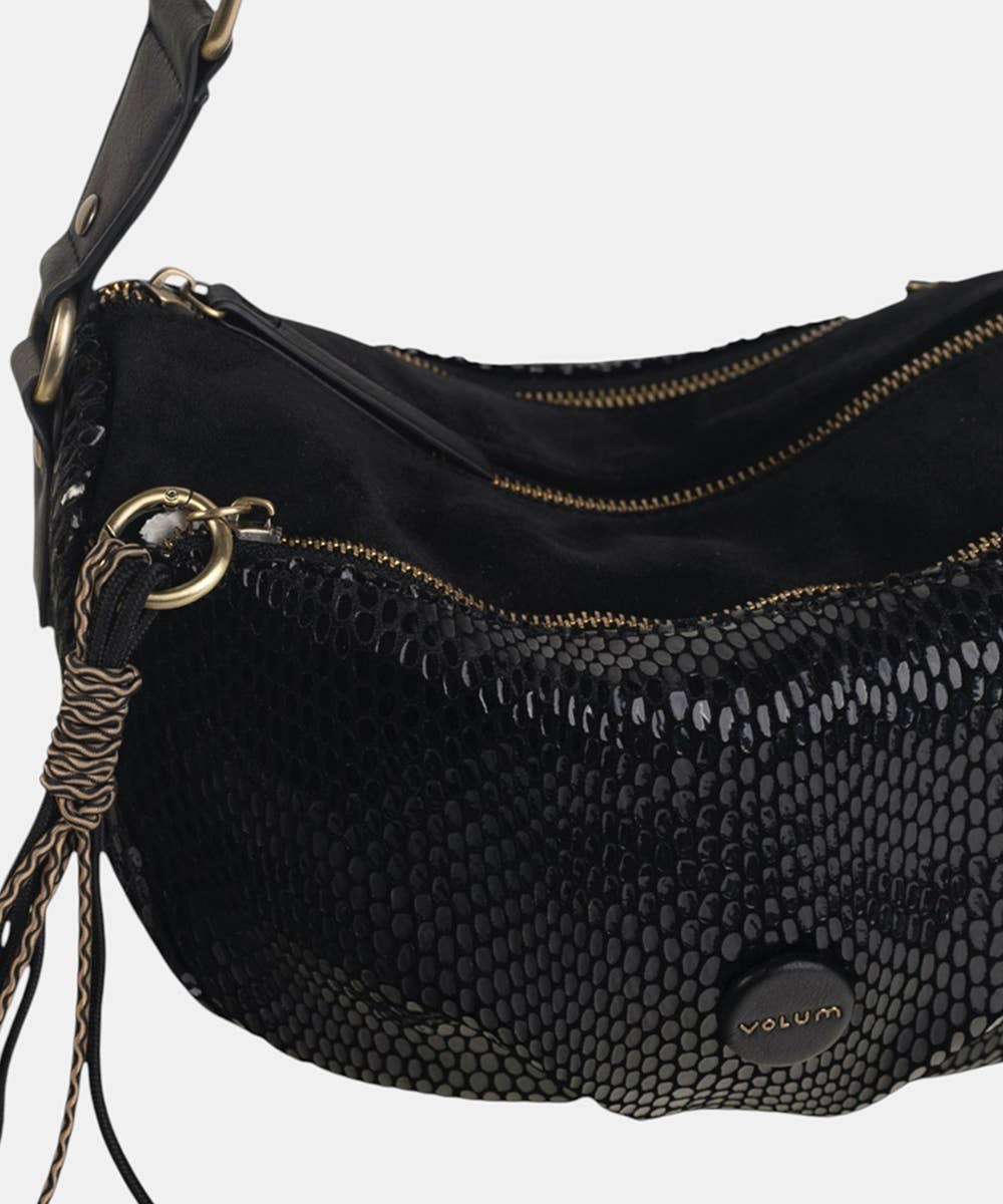 Kbas – wholesale Top handle bag – women's – URBAN BOA POLYESTER BLACK CROSSBODY BAG1