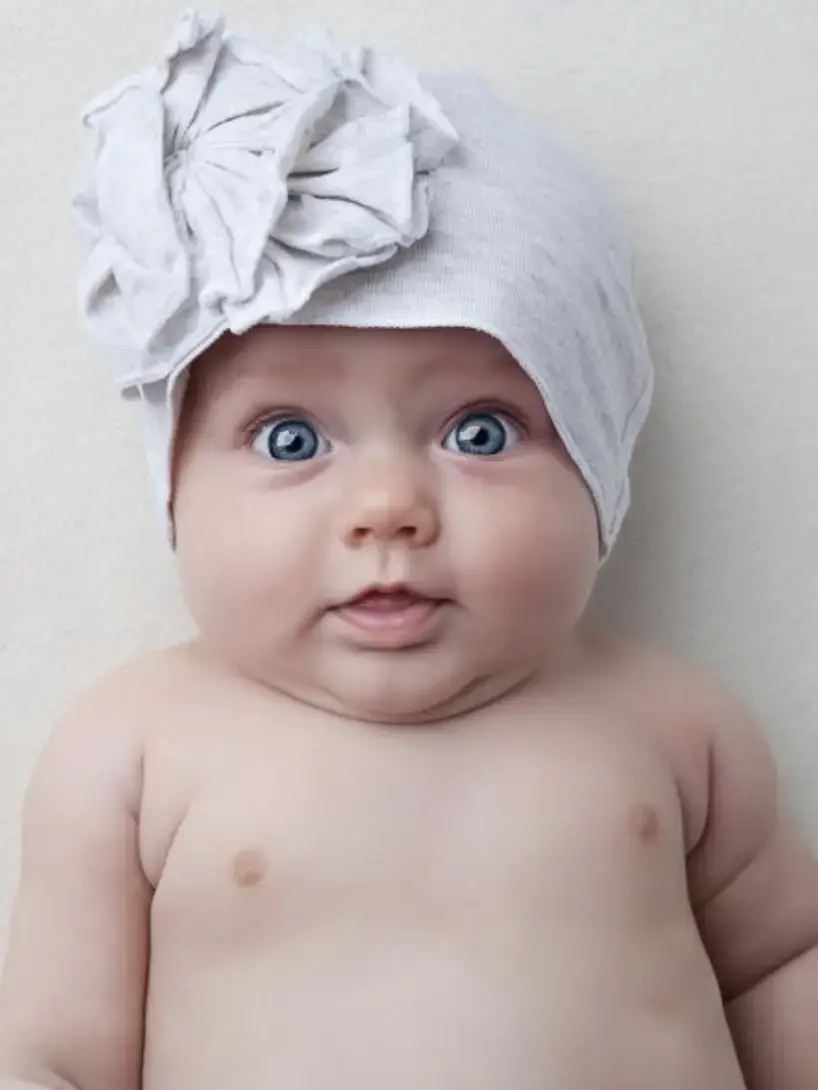 Woombie - Vendita all'ingrosso Cappello - Neonati - Cappelli a fiori in cotone e cappelli da baba, 5 colori7