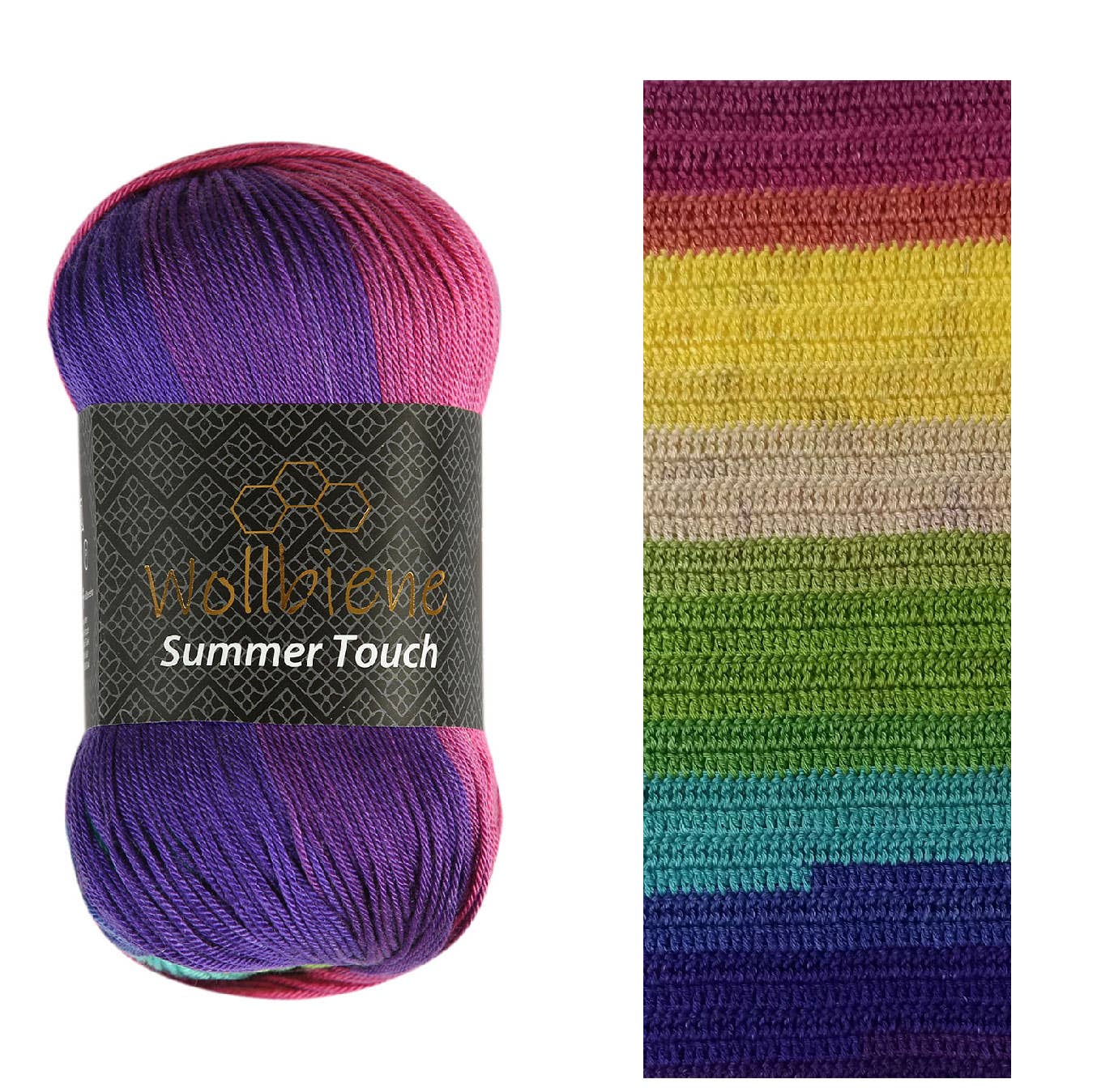 Wollbiene – Engroshandel Garn – Woolbee Summer Touch batik med farvegradient i uldgarn28
