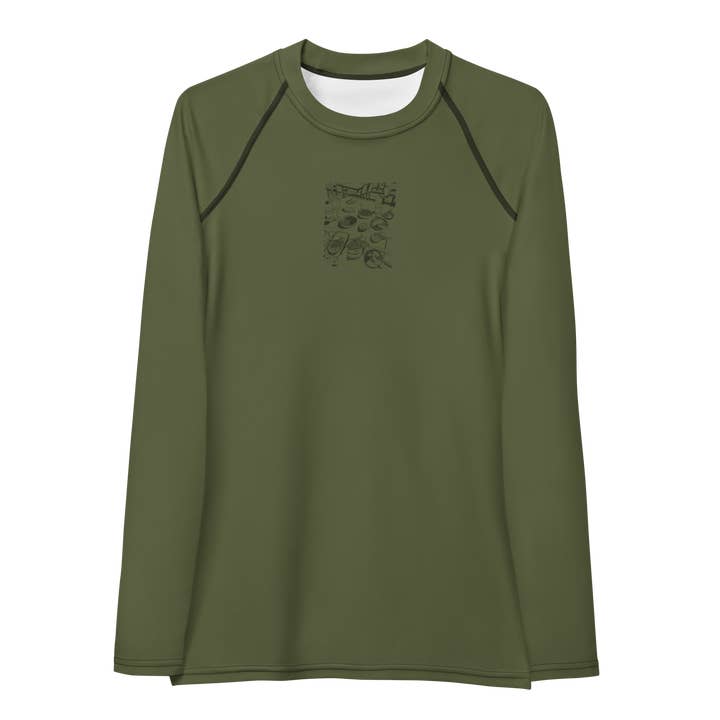 Women's Rashie - Dinner Green for engroshandel hos Bønita Clothing