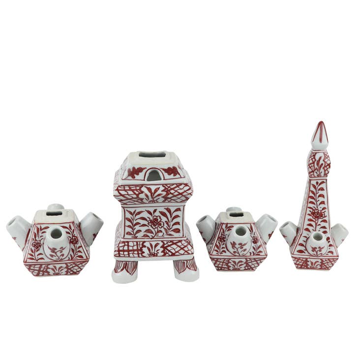 The Enchanted Home - Wholesale Vase - Original Red and White Tulipiere1